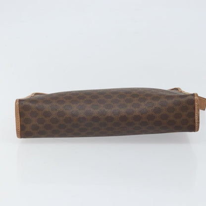 Celine Macadam Pochette Canvas and Leather, BROWN, CANVAS, Clutche & pouche