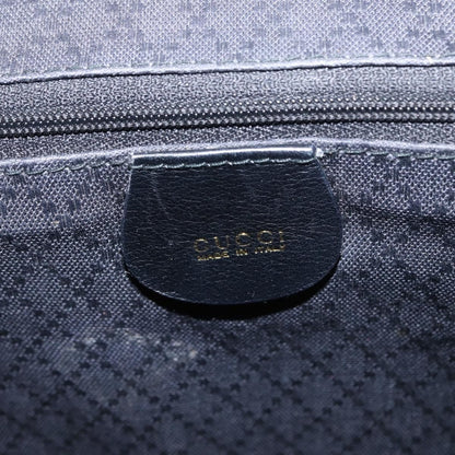 Gucci Vintage Bamboo Backpack Leather, BLACK, LEATHER, Backpack