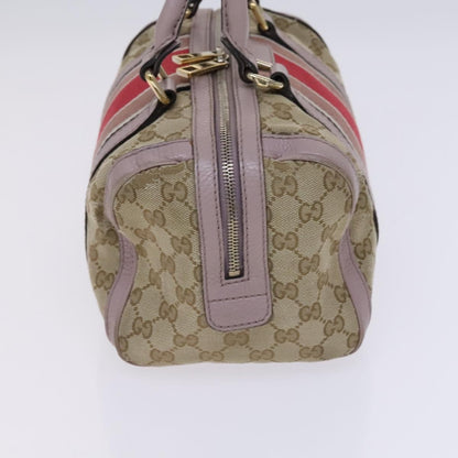 Gucci Vintage Web Boston Bag GG Canvas, BEIGE, CANVAS, Travel bag