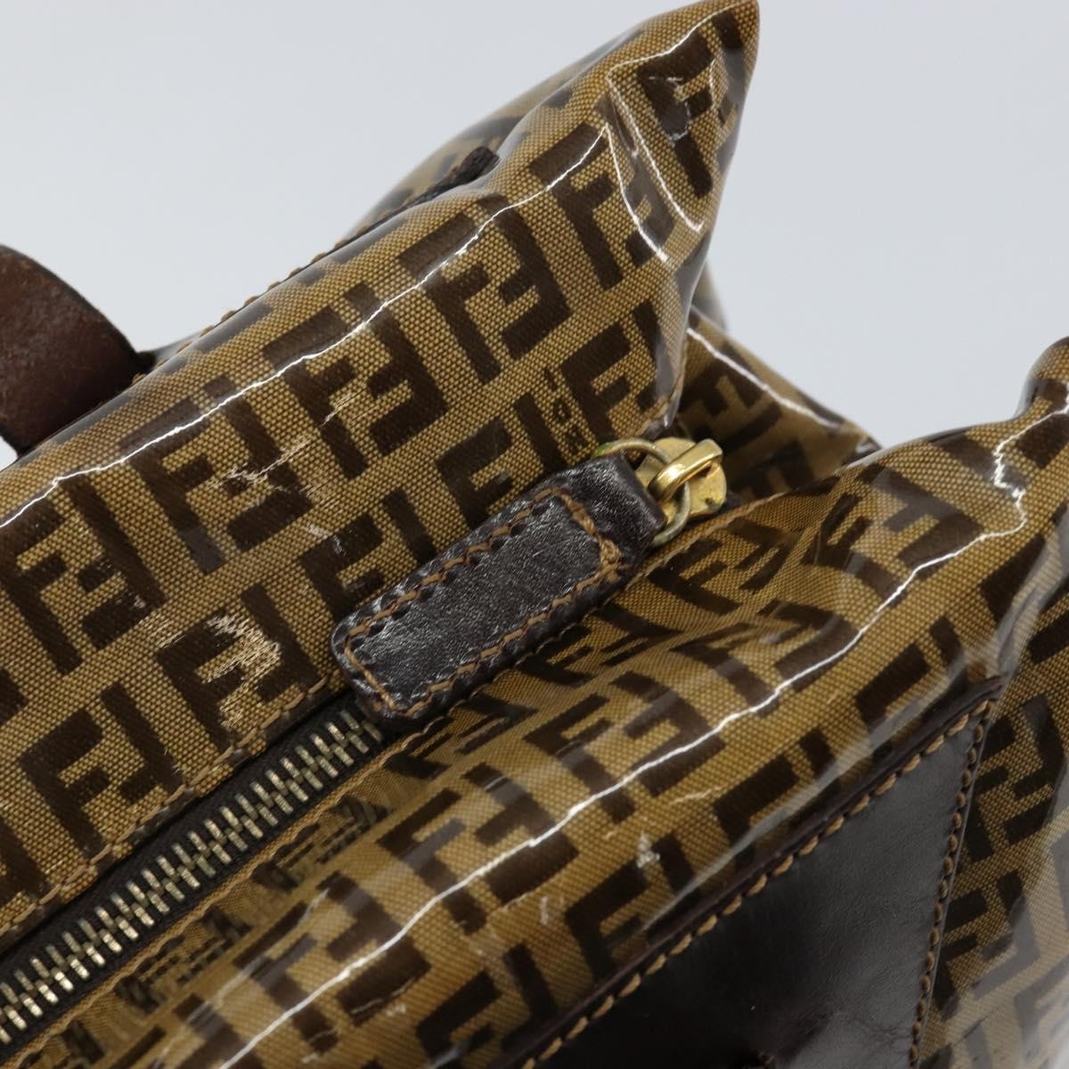 Fendi Zip Tote Canvas, BEIGE, CANVAS, Tote bag