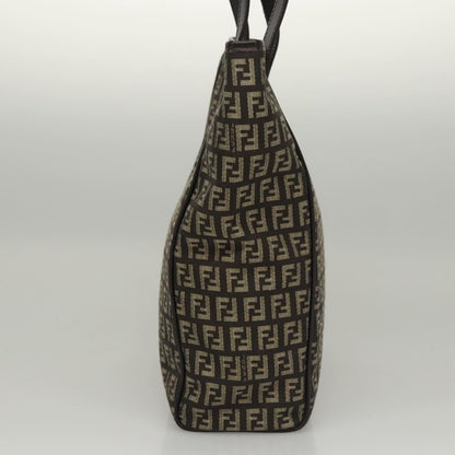 Fendi Vintage Flip Lock Tote Zucchino Canvas, BROWN, CANVAS, Tote bag
