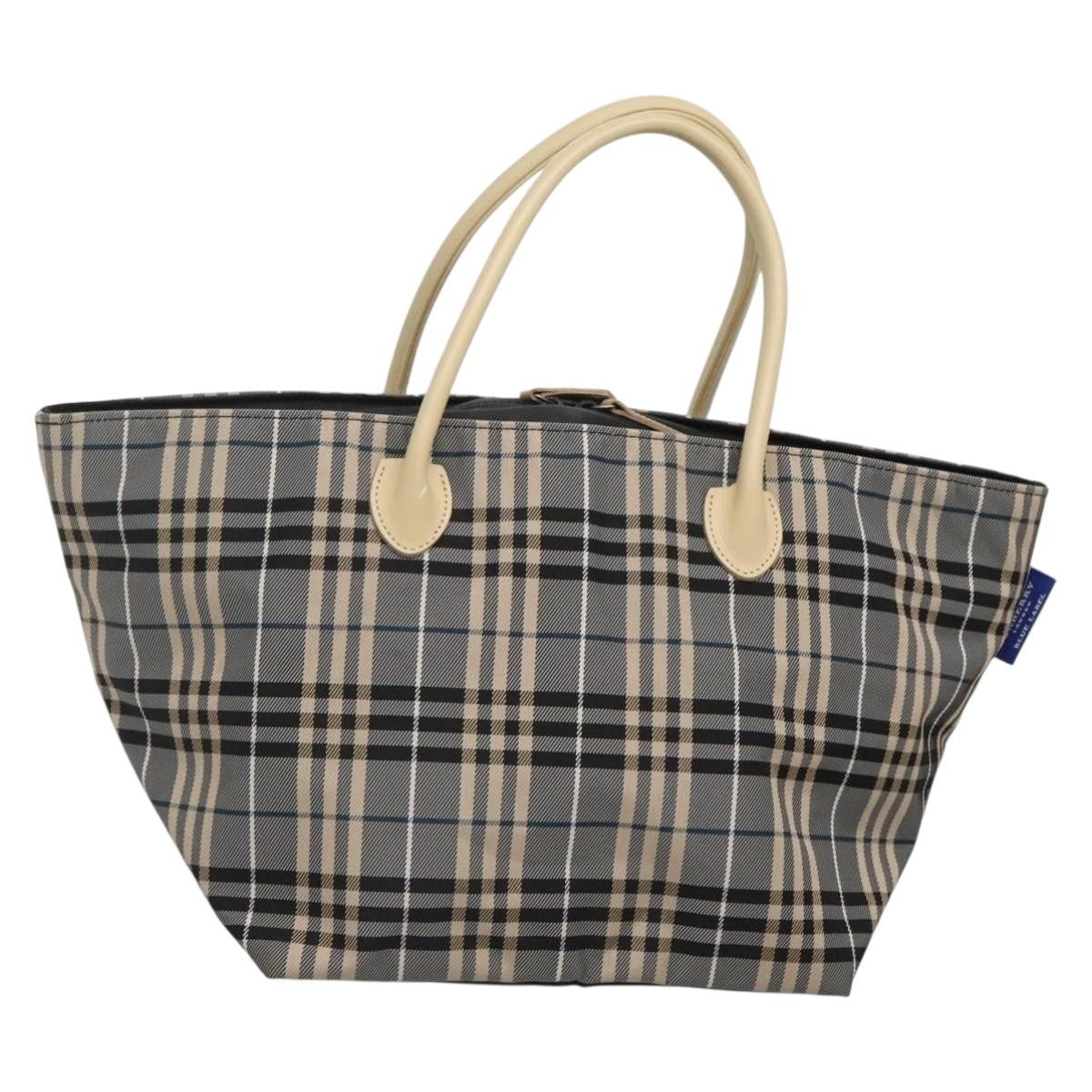 Burberry Nova Check Tote Nylon, GRAY, NYLON, Tote bag