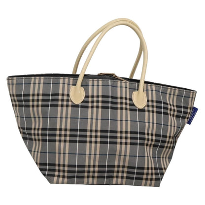 Burberry Nova Check Tote Nylon, GRAY, NYLON, Tote bag