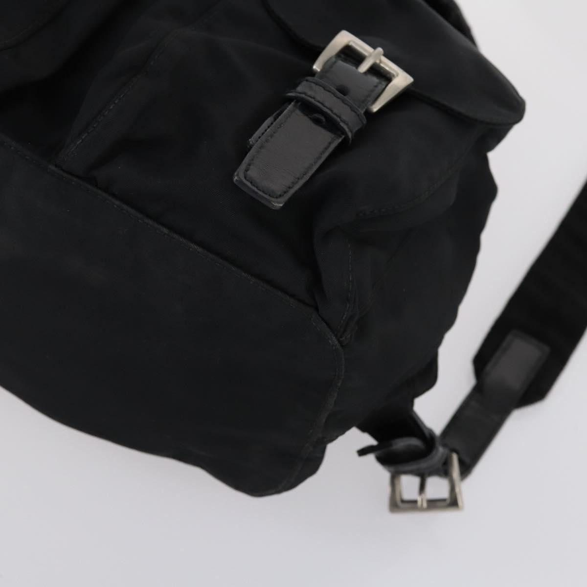 Prada Double Front Pocket Backpack Tessuto, BLACK, NYLON, Backpack