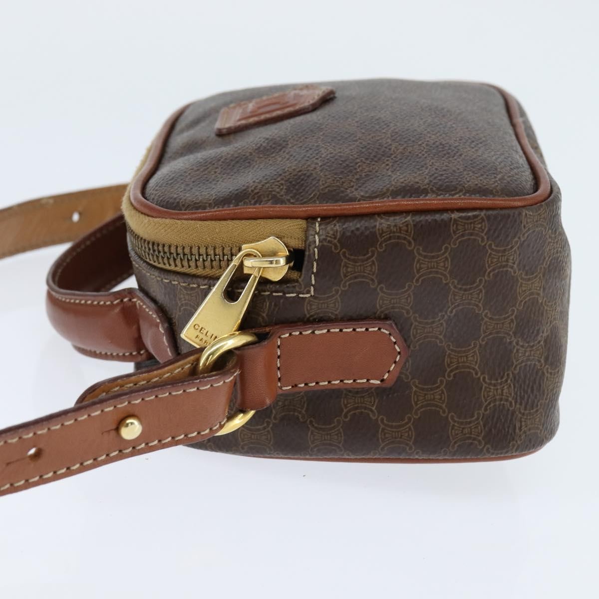 Celine Vintage Macadam Shoulder Bag Canvas, BROWN, CANVAS, Shoulder bag