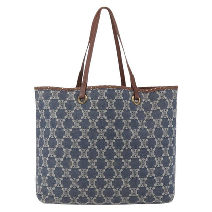 Celine Vintage Macadam Tote bag Canvas, BLUE, CANVAS, Tote bag