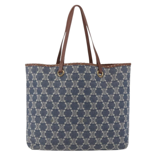 Celine Vintage Macadam Tote bag Canvas, BLUE, CANVAS, Tote bag