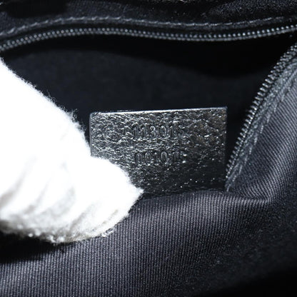 Gucci Vintage Ring Tote GG Canvas with Leather, BLACK, CANVAS, Handbag