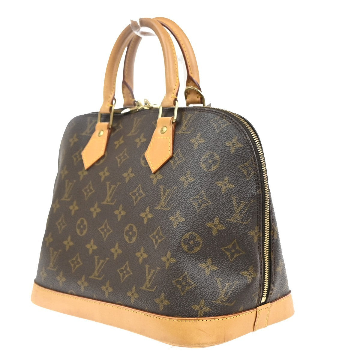 Louis Vuitton Alma Handbag Monogram Canvas, Brown, Canvas, Handbag