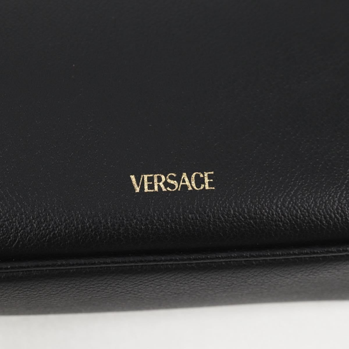Versace Medusa Shoulder Bag Leather, BLACK, LEATHER, Shoulder bag