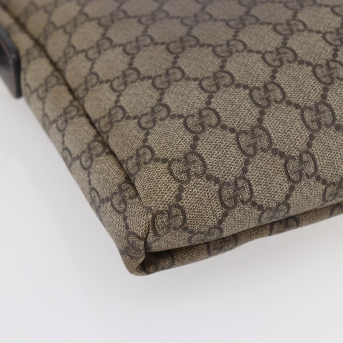 Gucci Flap Messenger GG Coated Canvas, BEIGE, CANVAS, Shoulder bag