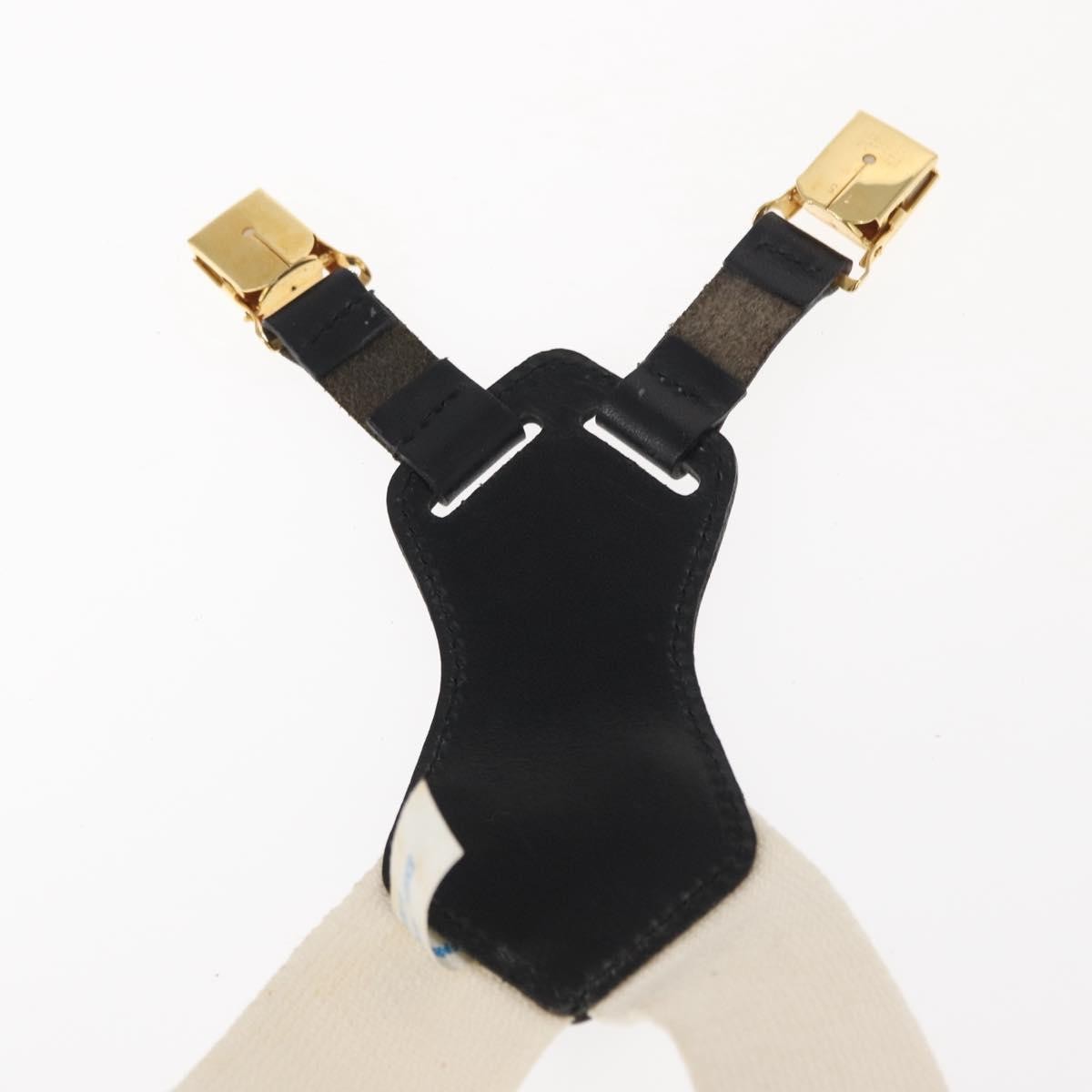 Chanel Logo Suspenders Canvas, WHITE, CANVAS, Belts