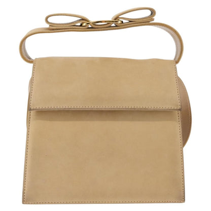 Salvatore Ferragamo Vala Handbag Suede, BEIGE, SUEDE, Handbag