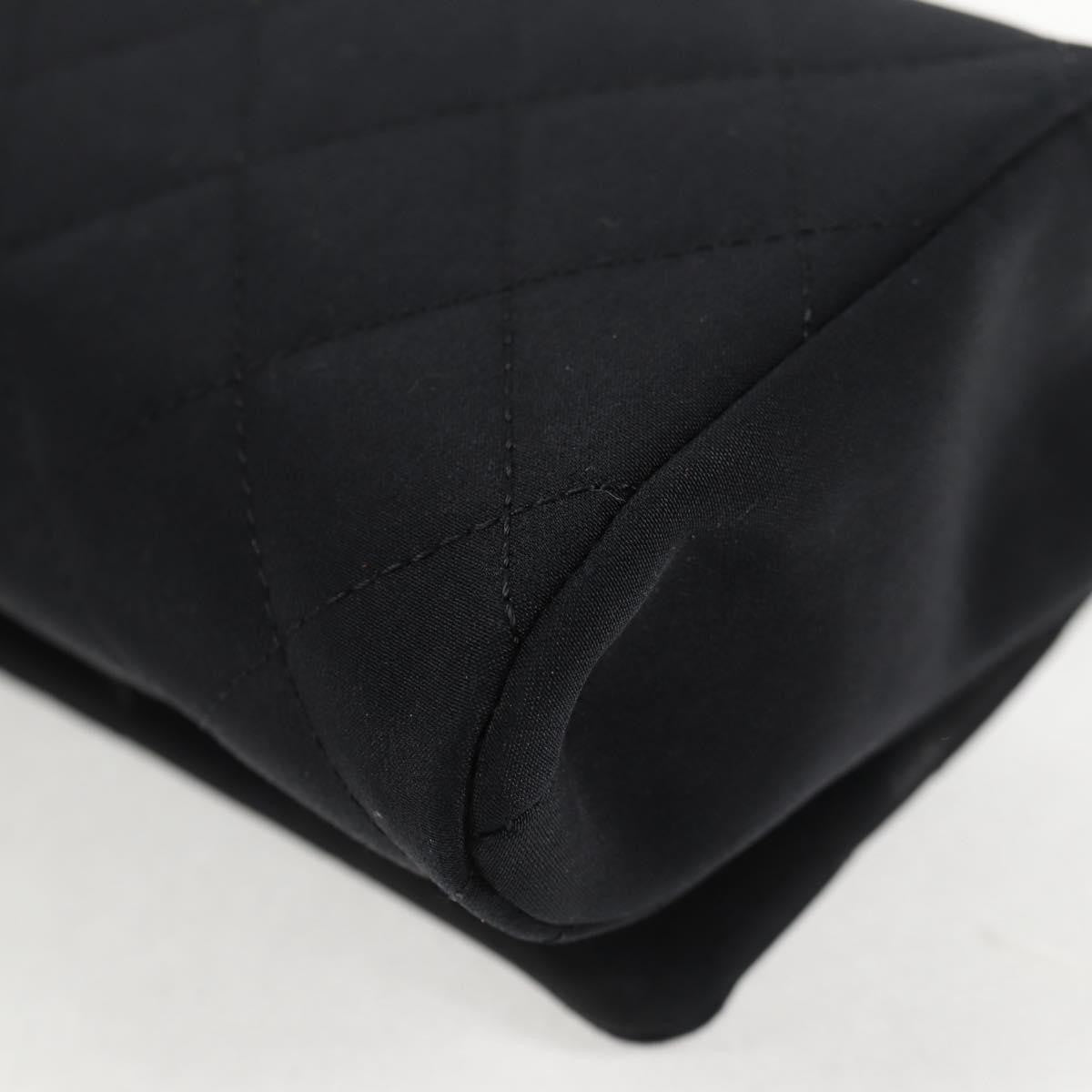 Chanel Chain Flap Shoulder Bag Quilted Nylon, BLACK, NYLON, Shoulder bag