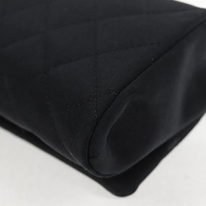 Chanel Chain Flap Shoulder Bag Quilted Nylon, BLACK, NYLON, Shoulder bag