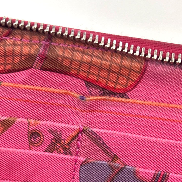 Hermes Azap Zip Around Wallet Epsom, RED, LEATHER, Wallets