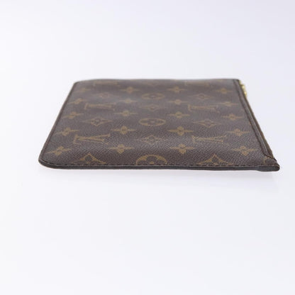 Louis Vuitton Neverfull Pochette Monogram Canvas, BROWN, CANVAS, Tote bag