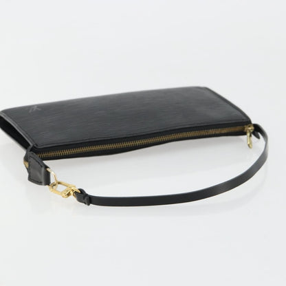 Louis Vuitton Pochette Accessoires Epi Leather, Black, Leather, Clutch