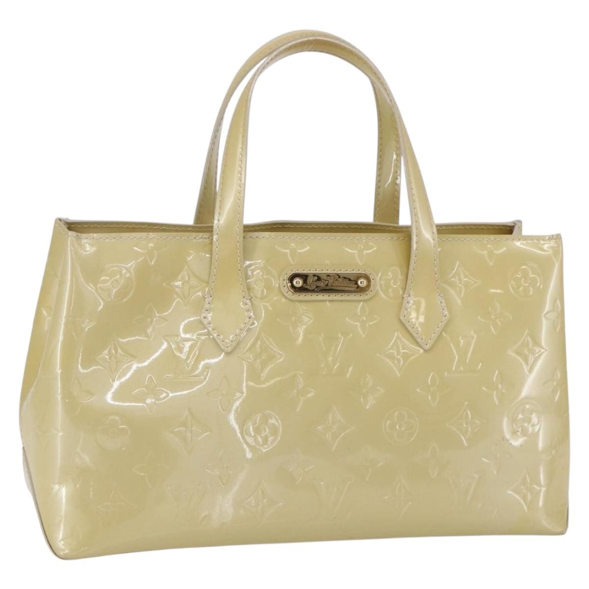Louis Vuitton Wilshire Handbag Monogram Vernis, BEIGE, PATENT_LEATHER, Handbag