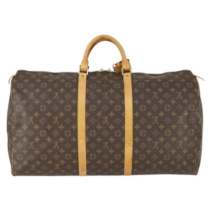 Louis Vuitton Keepall Bag Monogram Canvas, BROWN, CANVAS, Travel bag