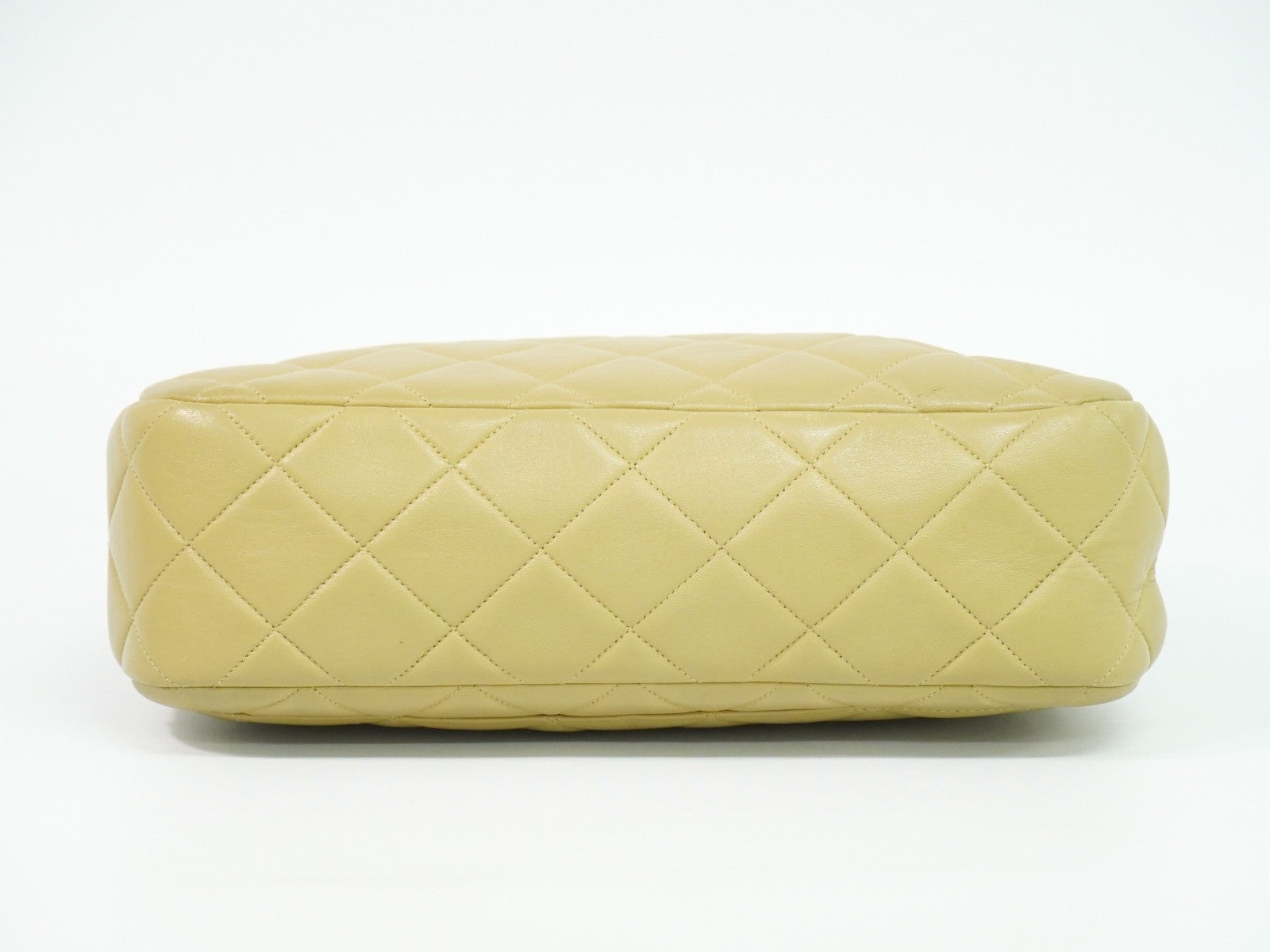 Chanel Vintage Tote Leather, BEIGE, LEATHER, Tote bag