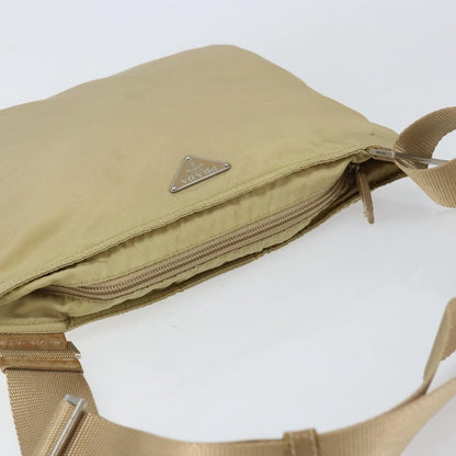 Prada Flat Messenger Bag Tessuto, BEIGE, NYLON, Shoulder bag