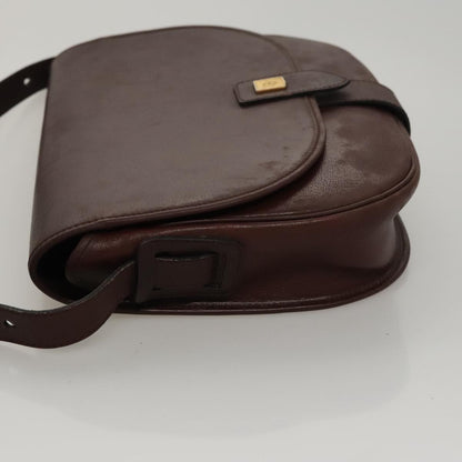 Christian Dior Vintage Trotter Shoulder Bag Embroidered Diorissimo Canvas, BURGUNDY, LEATHER, Shoulder bag