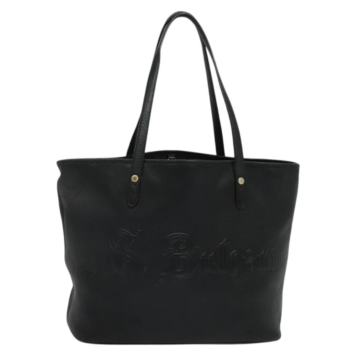 Bvlgari Tote Sotirio Leather, BLACK, LEATHER, Tote bag