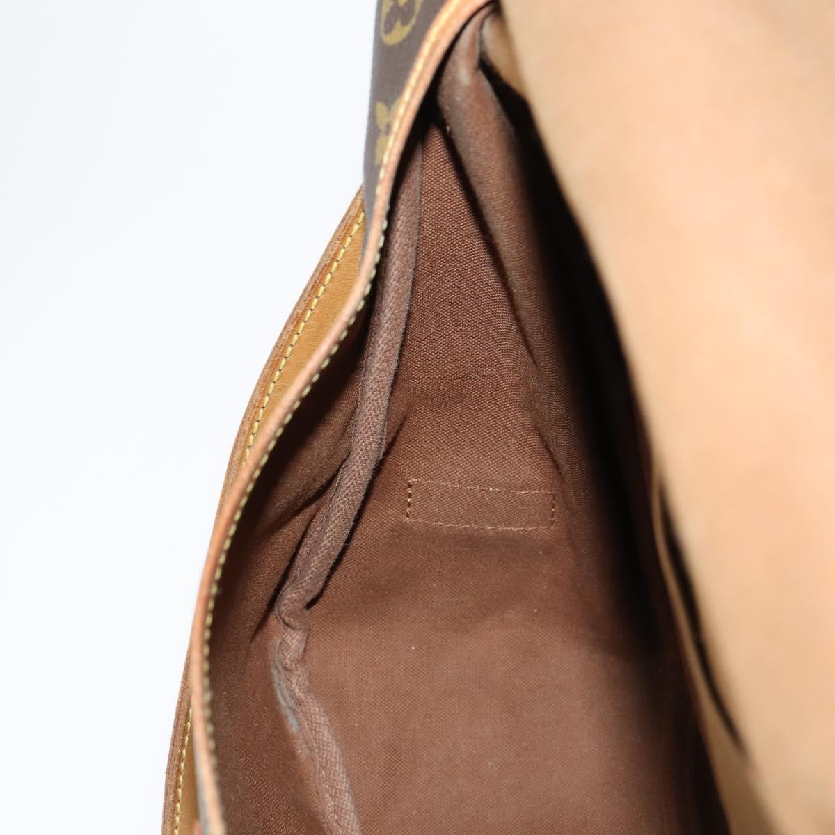 Louis Vuitton Saumur Handbag Monogram Canvas, BROWN, CANVAS, Shoulder bag
