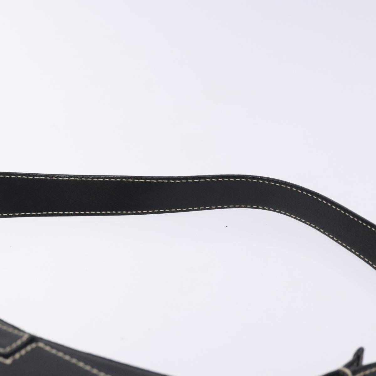 Salvatore Ferragamo Gancini Shoulder Bag Leather, BLACK, LEATHER, Shoulder bag