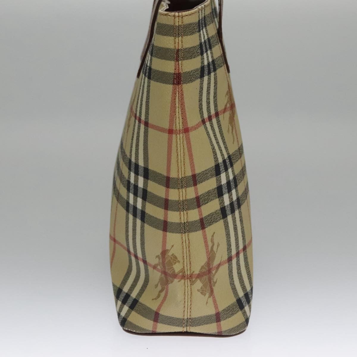 Burberry Top Handle Tote Haymarket Coated Canvas, BEIGE, CANVAS, Tote bag