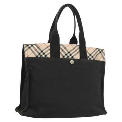 Burberry Nova Check Tote canvas check pattern, BLACK, CANVAS, Tote bag