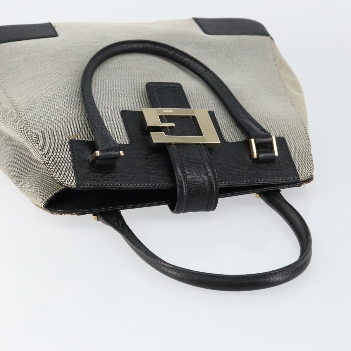 Gucci Vintage Handbag Canvas, GRAY, CANVAS, Handbag