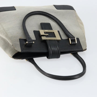 Gucci Vintage Handbag Canvas, GRAY, CANVAS, Handbag