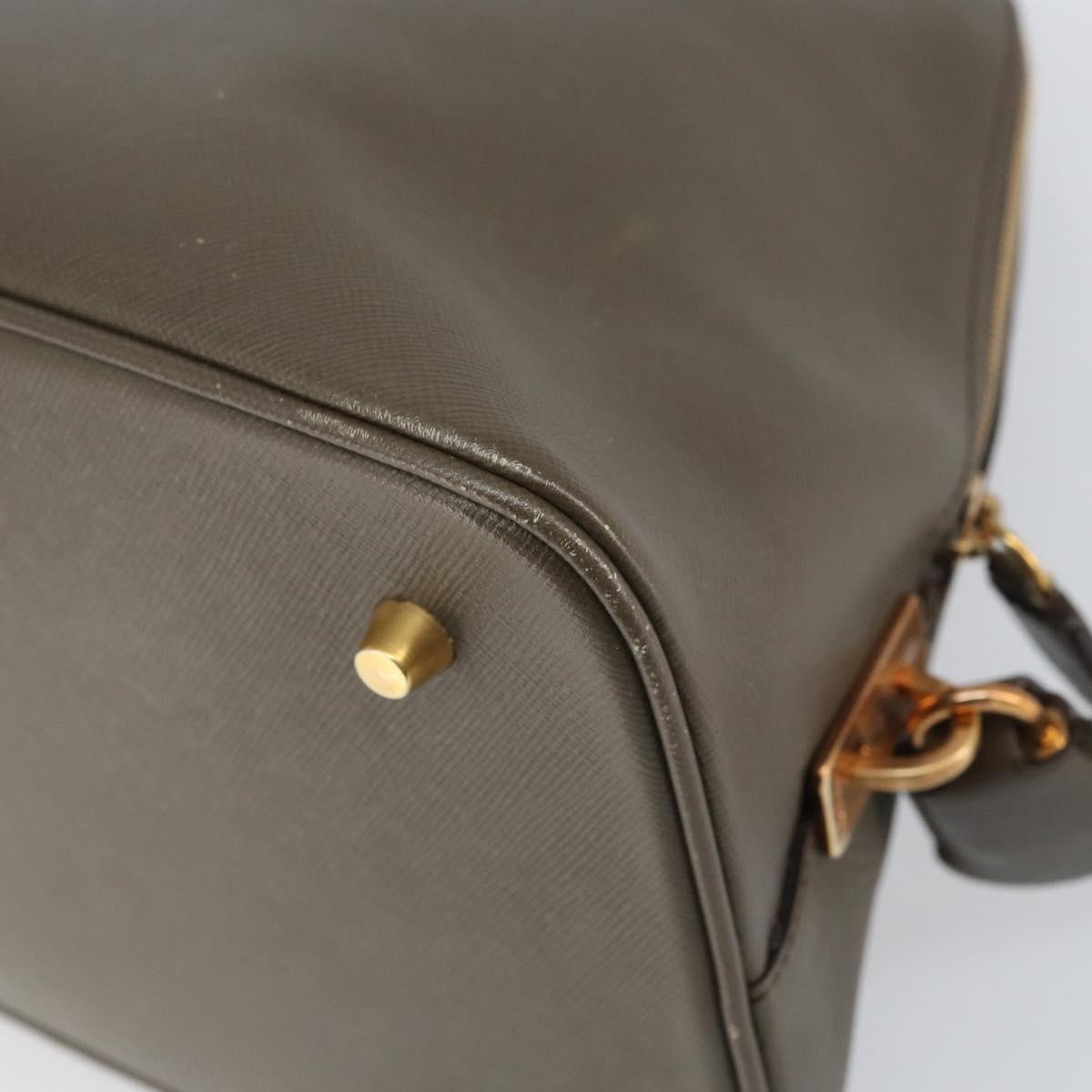 Prada Promenade Bag Saffiano Leather, BROWN, LEATHER, Handbag