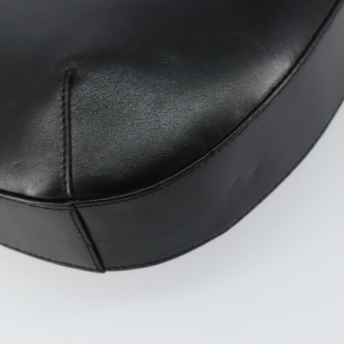 Salvatore Ferragamo Vintage Gancini Hobo Leather, BLACK, LEATHER, Shoulder bag