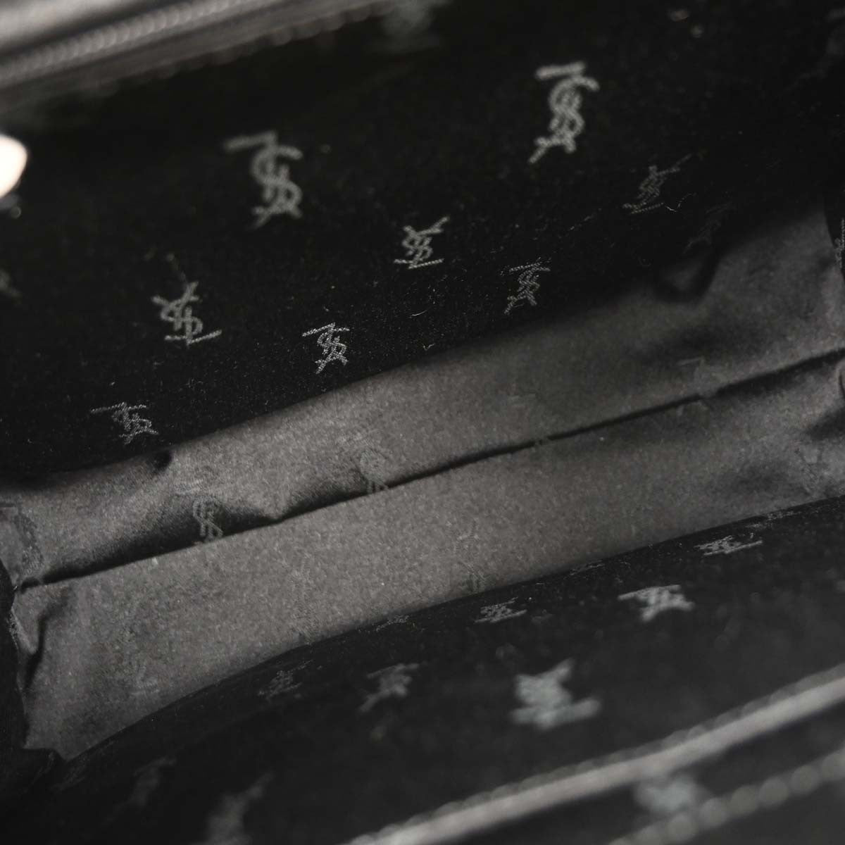 Saint Laurent Vintage Handbag Leather, BLACK, LEATHER, Handbag