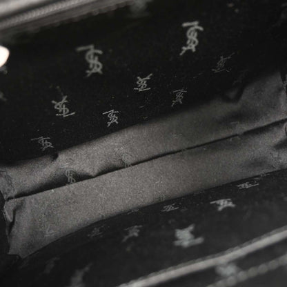Saint Laurent Vintage Handbag Leather, BLACK, LEATHER, Handbag
