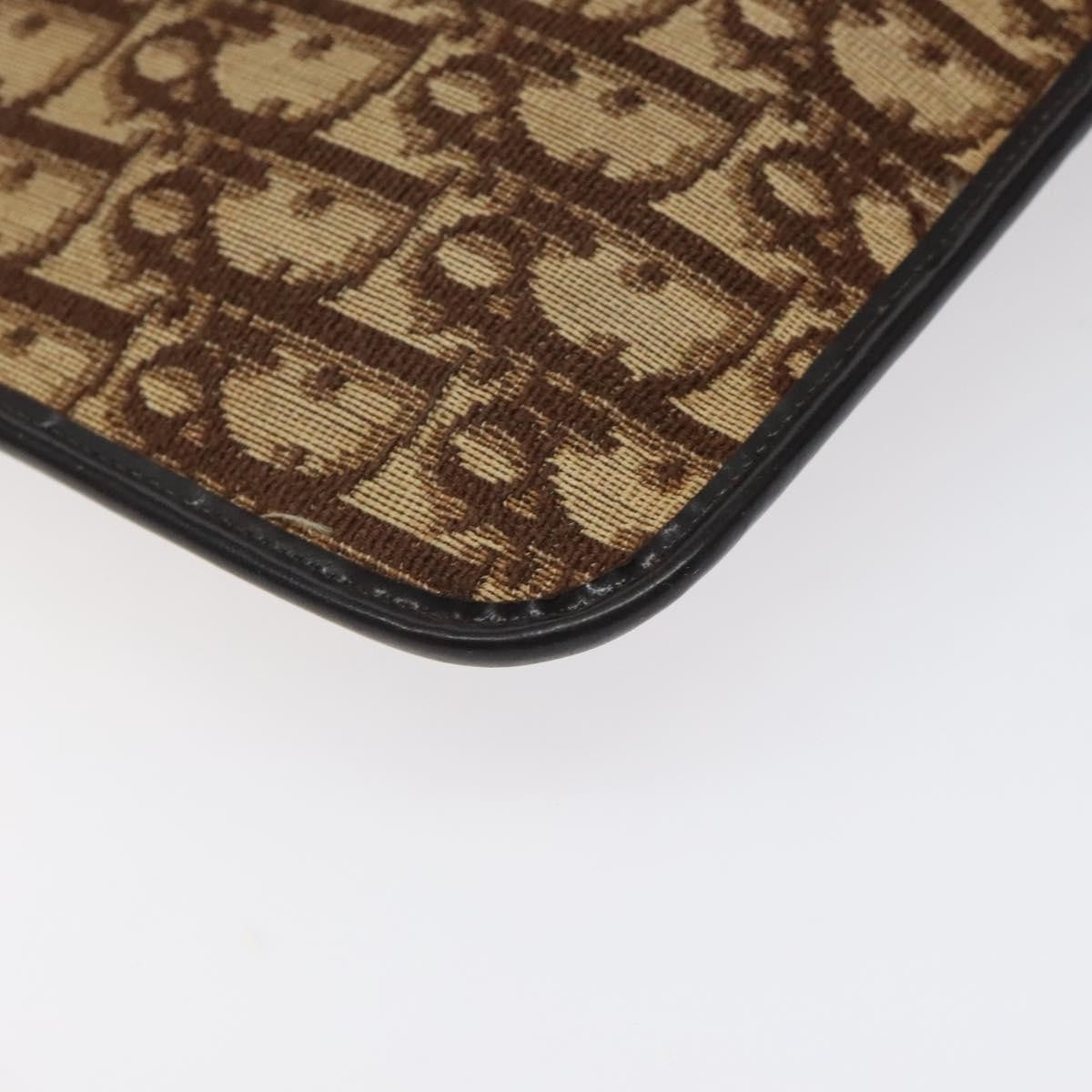 Christian Dior Vintage Trotter Shoulder Bag Canvas, BROWN, CANVAS, Shoulder bag