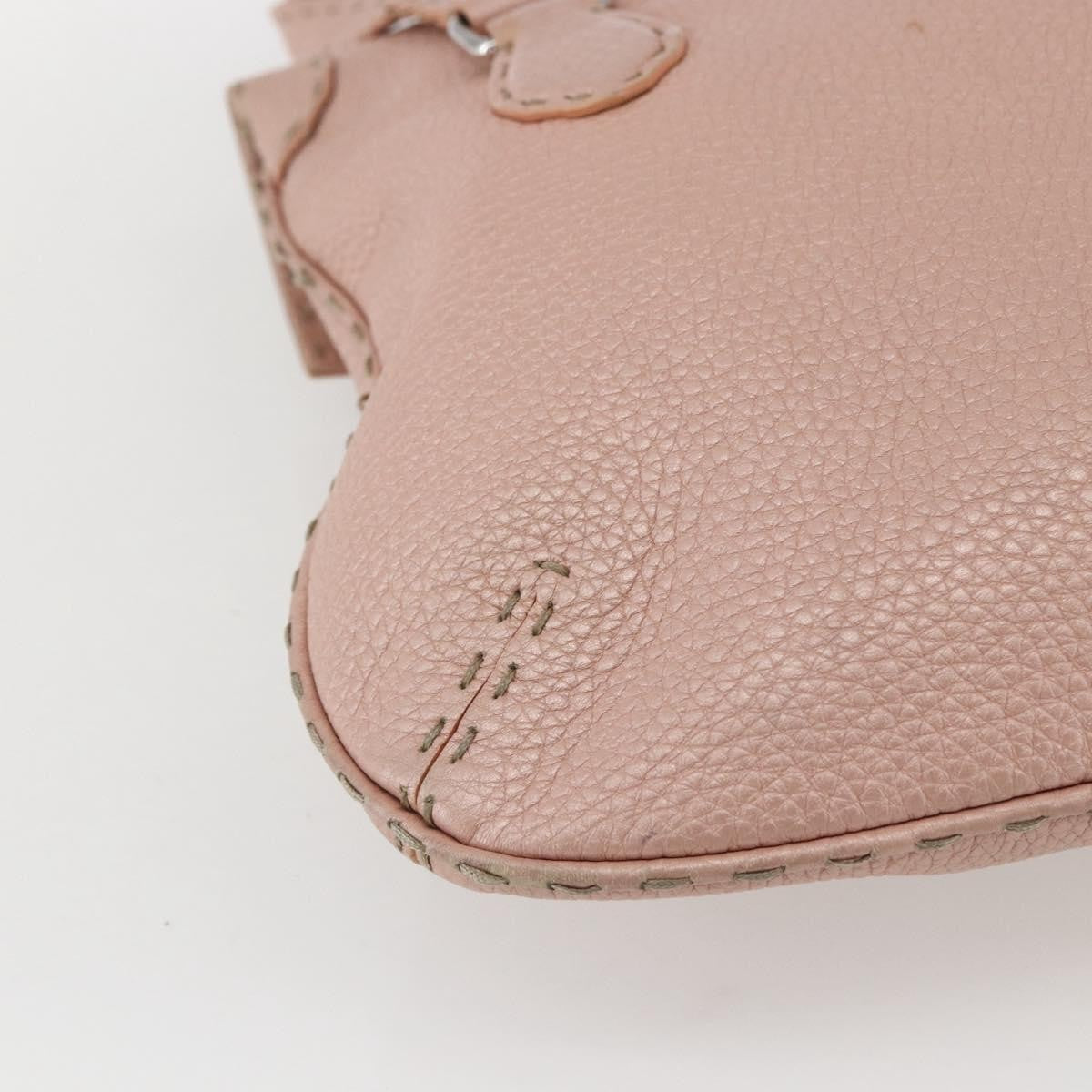 Fendi Selleria Tote Leather, PINK, LEATHER, Tote bag