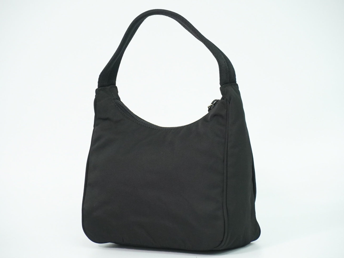 Prada Hobo Tessuto, BLACK, NYLON, Handbag