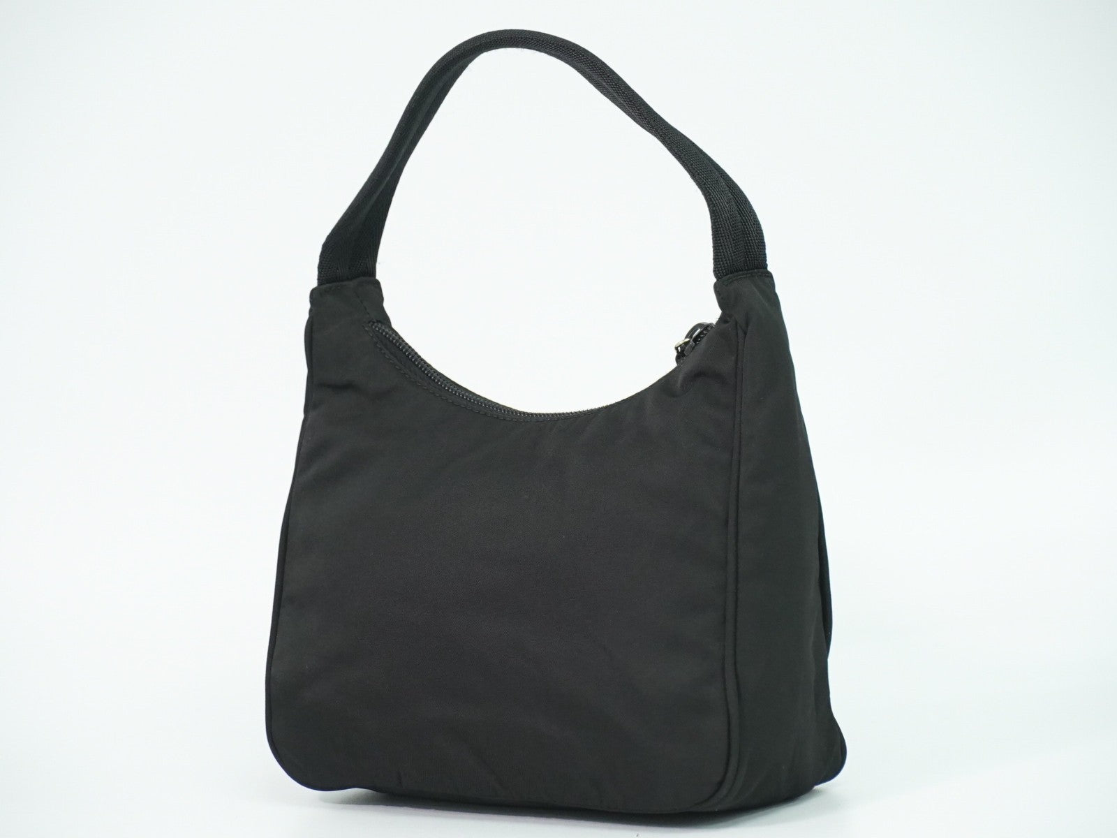 Prada Hobo Tessuto, BLACK, NYLON, Handbag