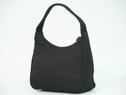 Prada Hobo Tessuto, BLACK, NYLON, Handbag