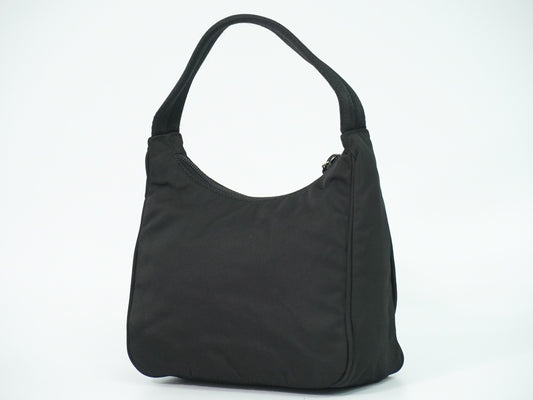 Prada Hobo Tessuto, BLACK, NYLON, Handbag