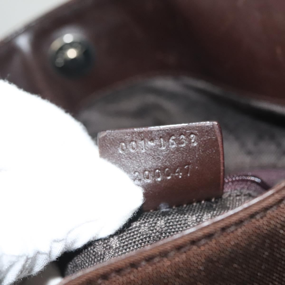 Gucci Vintage Bamboo Handle Tote Nylon, BROWN, NYLON, Tote bag