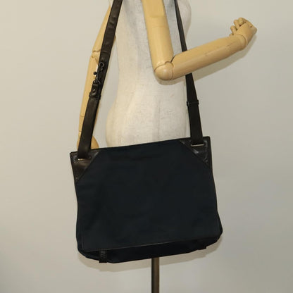 Bottega Veneta Vintage Flap Shoulder Bag Cotton, NAVY, COTTON, Shoulder bag