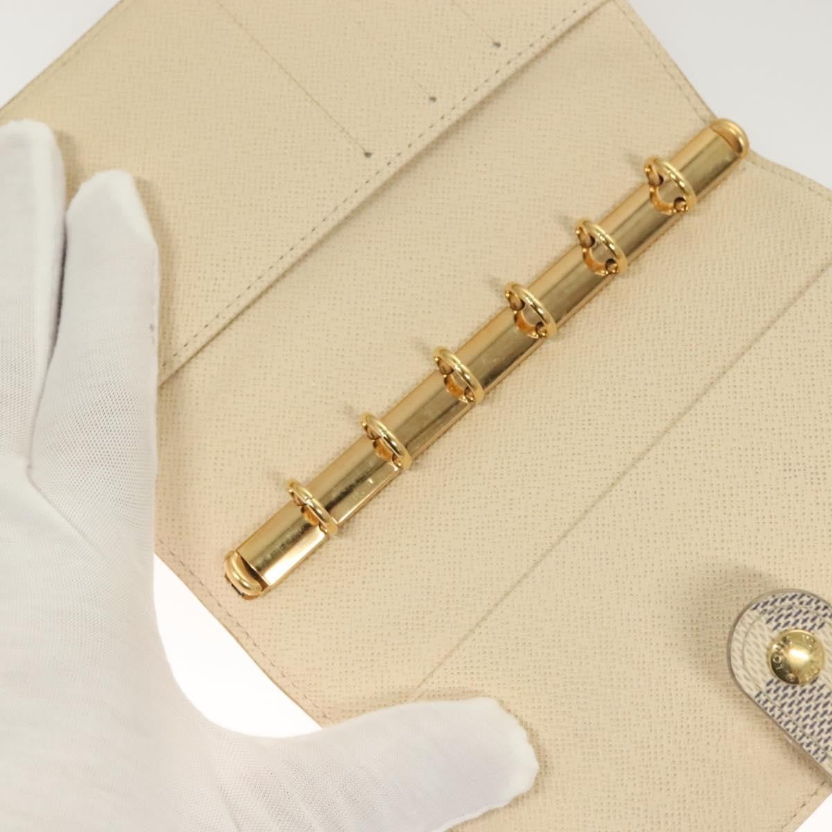 Louis Vuitton Agenda Cover Damier Azur, WHITE, CANVAS, Tech accessory