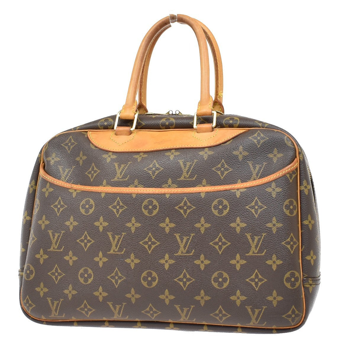Louis Vuitton Deauville Handbag Monogram Canvas, BROWN, CANVAS, Handbag