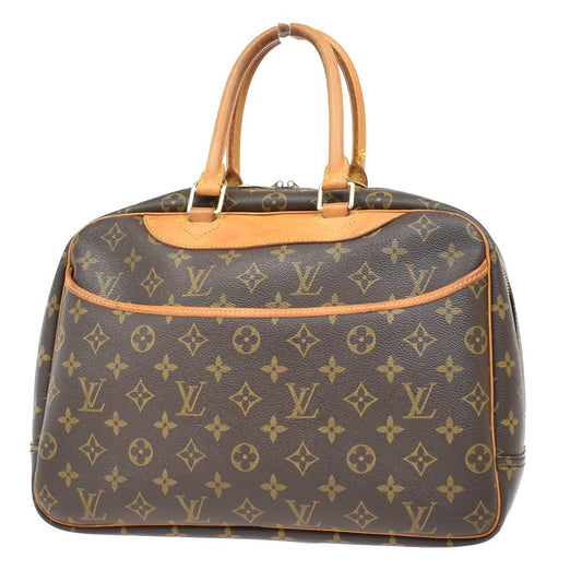 Louis Vuitton Deauville Handbag Monogram Canvas, BROWN, CANVAS, Handbag