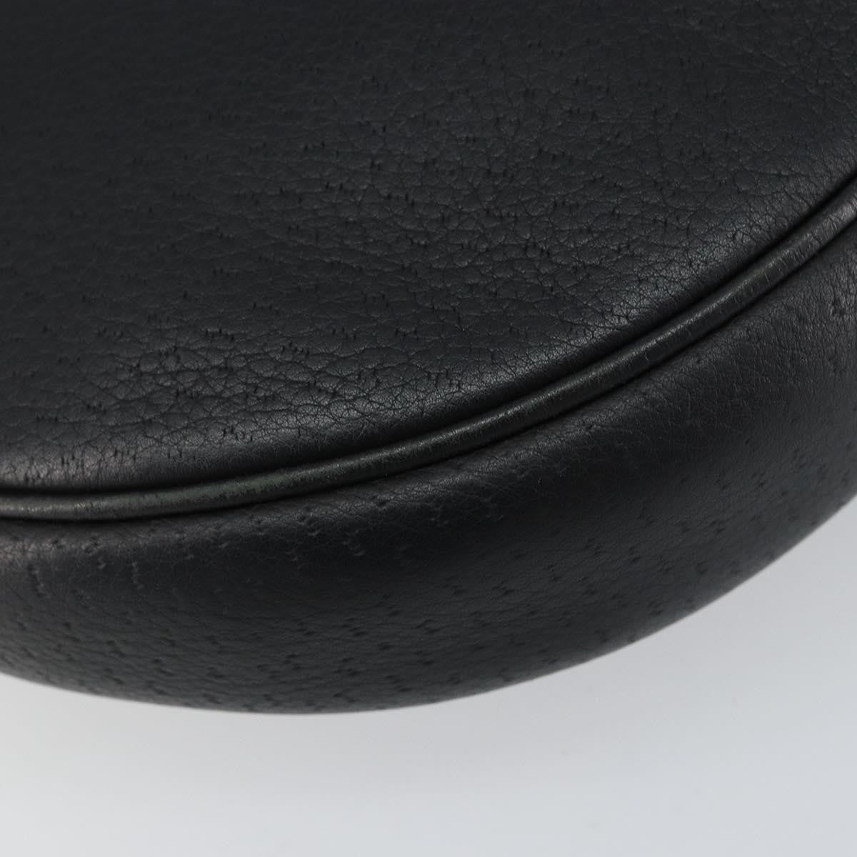 Salvatore Ferragamo Gancini Shoulder Bag Leather, BLACK, LEATHER, Shoulder bag